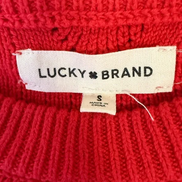 Lucky Brand heart knit sweater size small - Picture 6 of 7